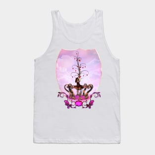 Little fairy with valentine tree with hearts Tank Top